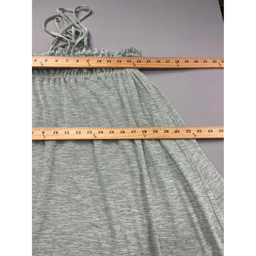 Free People FP Beach Green Space Dye Halter Mini Dress Large OB977974‎